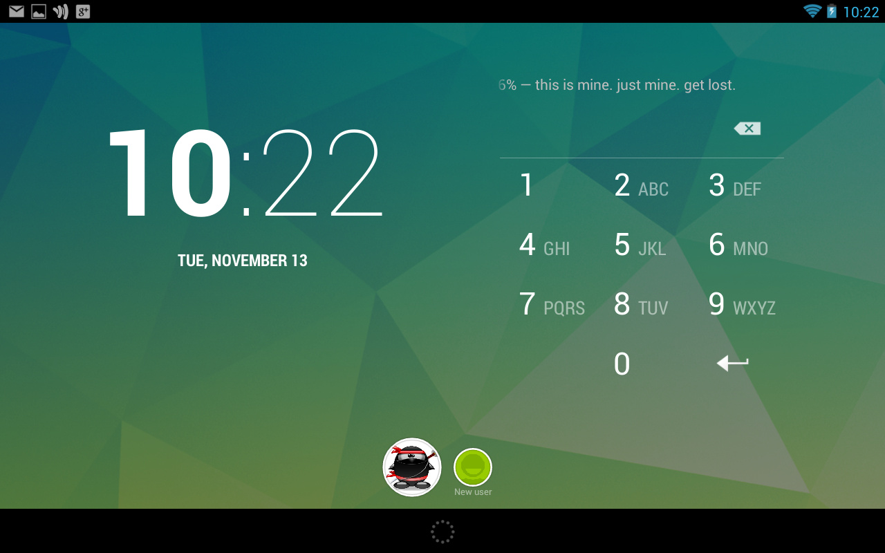 Nach dem Update am Nexus 7 funktioniert auch hier jetzt der Multi-User-Support. Über den Lock-Screen kann zwischen verschiedenen Accounts gewechselt werden.