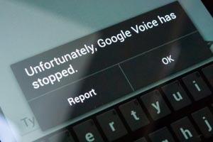 Crash statt Versand: Google Voice macht auf Android 4.2 Probleme. Crash statt Versand: Google Voice macht auf Android 4.2 Probleme.