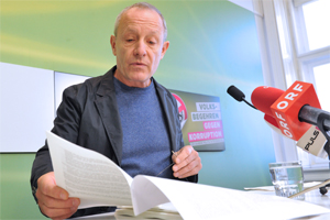 "Wir sind am Beginn des Finales", sagt Peter Pilz.