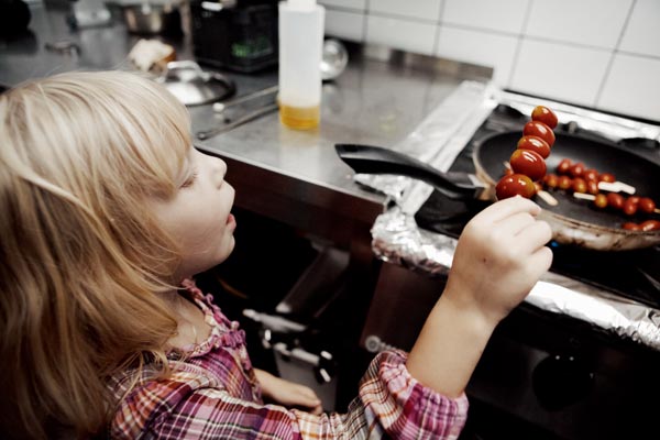 und Cherrytomatenspieß.