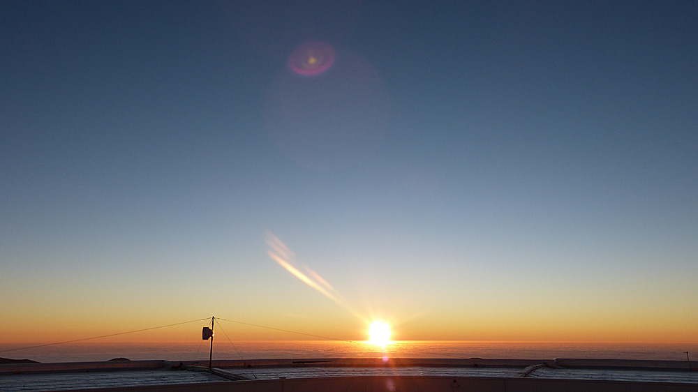 Sonnenuntergang: Für Astronomen beginnt ein neuer Arbeitstag.
