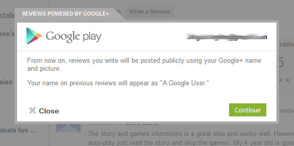 Google-Play-Rezensionen werden nun mit dem Google+-Profil verfasst.