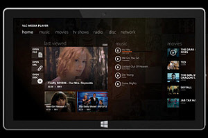 So könnte die Windows 8-optimierte Version des VLC aussehen. So könnte die Windows 8-optimierte Version des VLC aussehen.