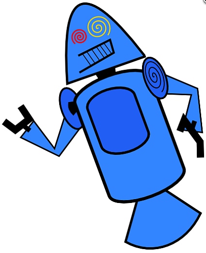 Ein weiterer "Droid", diesmal ganz in Blau.