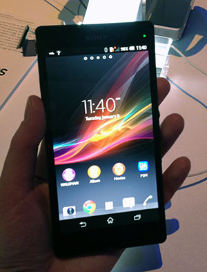 Sony mischt am Markt für Riesen-Smartphones mit, das Xperia Z besitzt einen 5 Zoll großen Bildschirm.