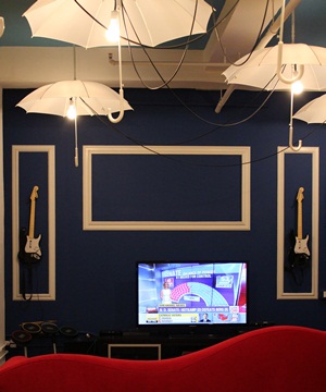 Das Fernsehzimmer.