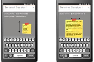 Canonicals Mock-up für die Terminal-App.