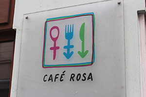 Café Rosa: Basisdemokratisch, feministisch, antisexistisch, progressiv, antidiskriminierend, antirassistisch, emanzipatorisch, ökologisch-nachhaltig, antifaschistisch, antinationalistisch, antiklerikal, antipatriarchal, antiheteronormativ, antikapitalistisch und solidarisch. Café Rosa: Basisdemokratisch, feministisch, antisexistisch, progressiv, antidiskriminierend, antirassistisch, emanzipatorisch, ökologisch-nachhaltig, antifaschistisch, antinationalistisch, antiklerikal, antipatriarchal, antiheteronormativ, antikapitalistisch und solidarisch.