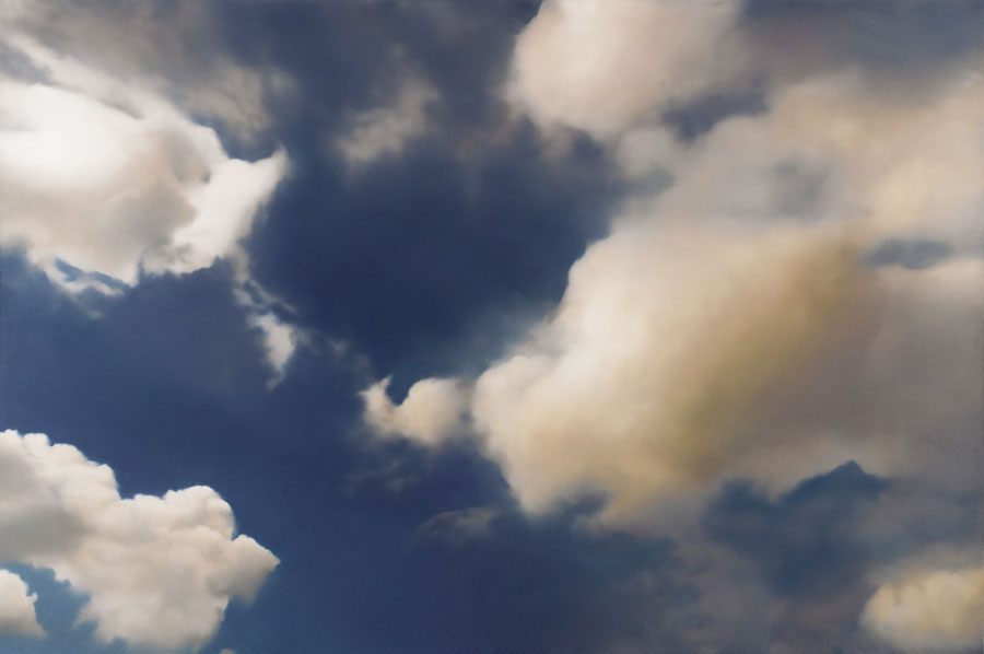 Bei der Preview mehr bewundert als bei der Auktion beboten: Gerhard Richters imposantes sechs Quadratmeter großes Gemälde "Wolke" wechselte für 8,82 Mio. Euro in eine europäische Privatsammlung.