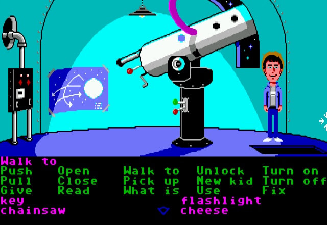 Lucas' Einstieg ins Adventuregeschäft: "Maniac Mansion".
&nbsp;