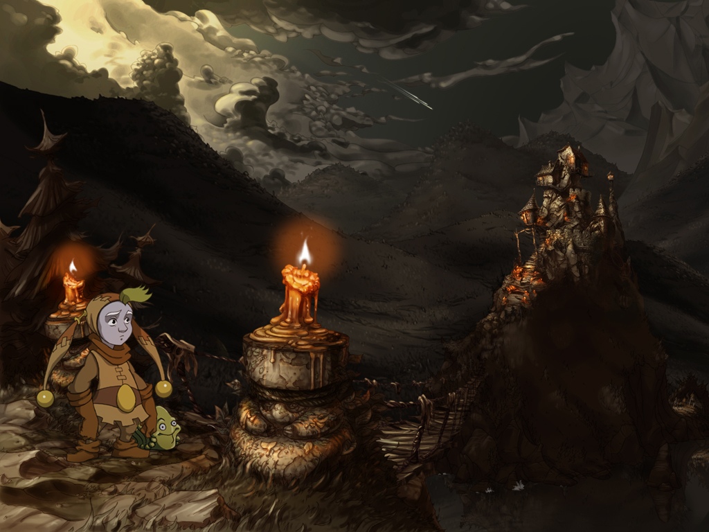 ...oder das melancholisch angehauchte Fantasy-Abenteuer "The Whispered World".
