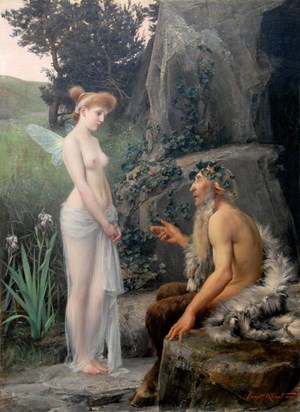 ... versus Ernst (Detail aus "Pan tröstet Psyche").