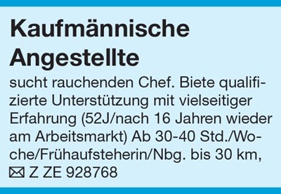 Partnersuche über zeitungsanzeige