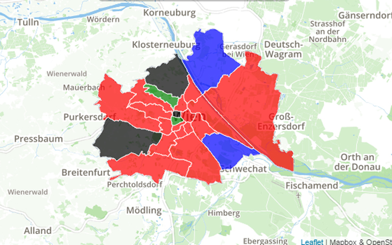 Ergebnisse auf Wiener  Bezirksebene im Detail 