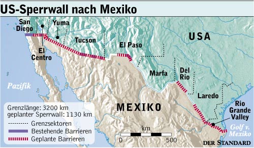 Gehört Mexiko Zu Den Usa Senat stimmte umstrittenem Grenzzaun zu Mexiko zu - USA - derStandard