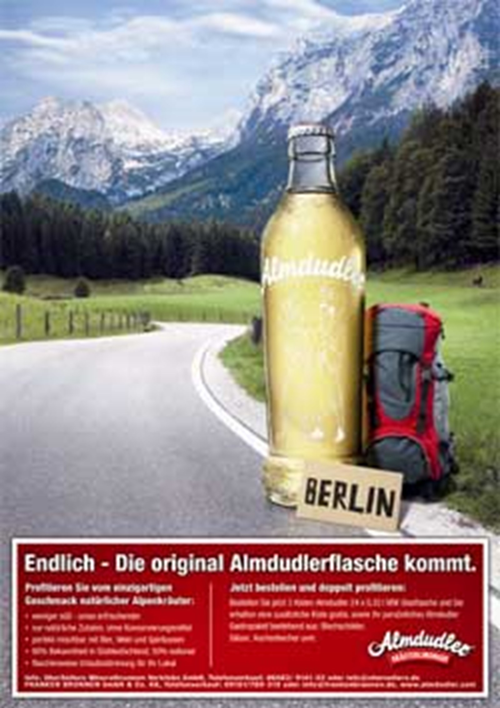 Lowe GGK bringt die Almdudler Formflasche nach Deutschland ...