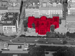 Oscar Kramer Fotoverleger Wien I Innere Stadt Karlsplatz 5 Kunstlerhaus Fiakerstand Davor 1873 Sparismus