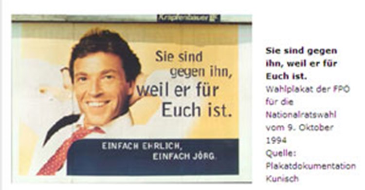 Fpo Plakatiert Haider Wahlspruch Aus 1994 Fpo Derstandard At Inland