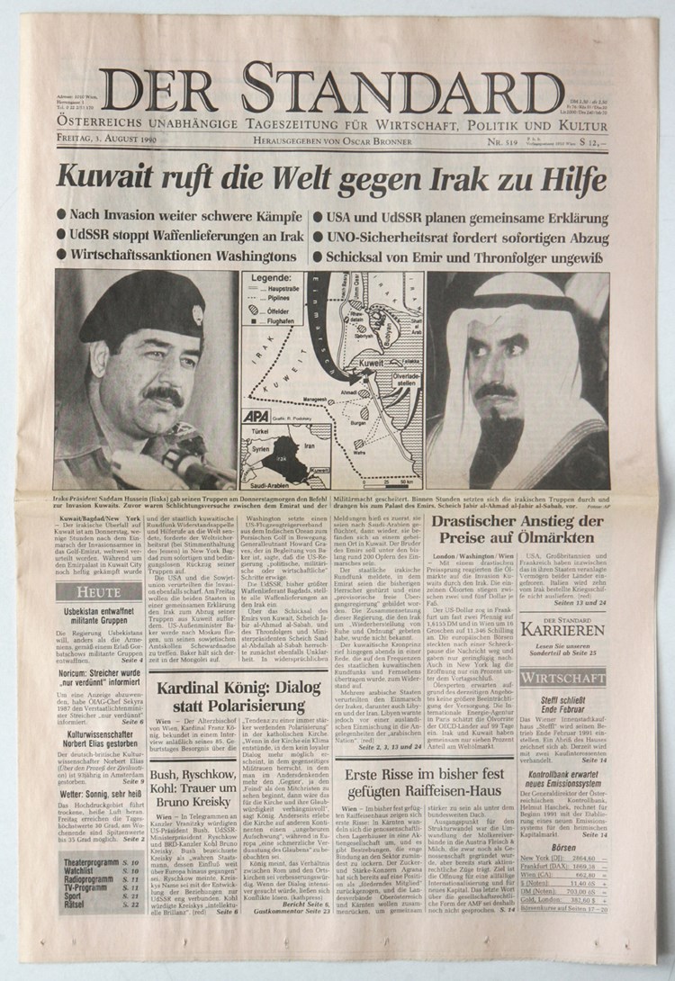 Saddam Hatte Sich Verkalkuliert Medien Derstandard At Etat