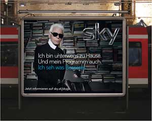 Sky Go Kampagne Mit Karl Lagerfeld Werbung Derstandard At Etat