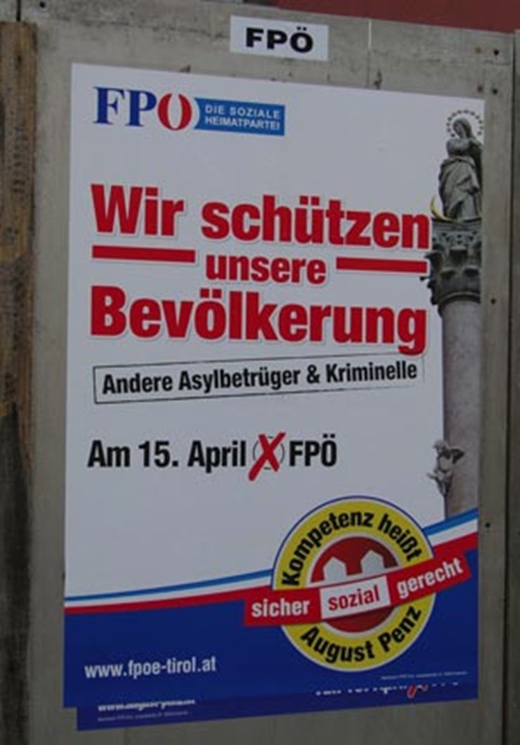 46+ Sprueche verachtung , Wahlplakate FPÖ wegen Verhetzung angezeigt Tirol derStandard.at › Inland