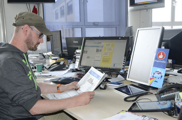 Ein Blick in die Online-Redaktion der \