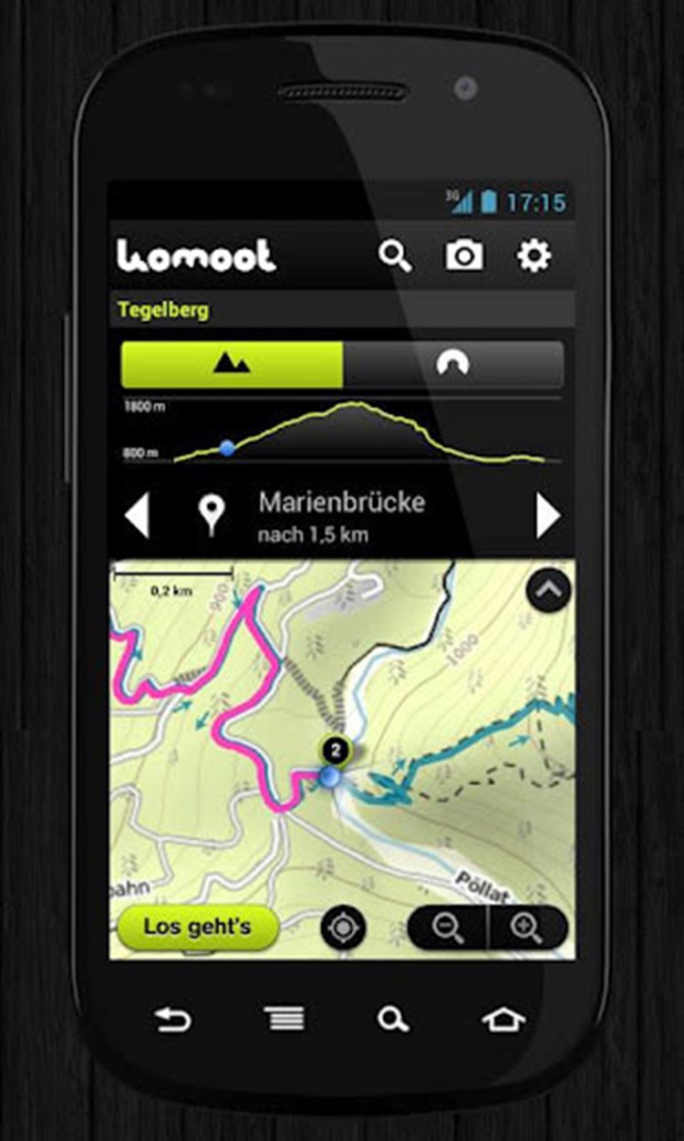 FahrradNavi Komoot für Android mit Sprachanweisung