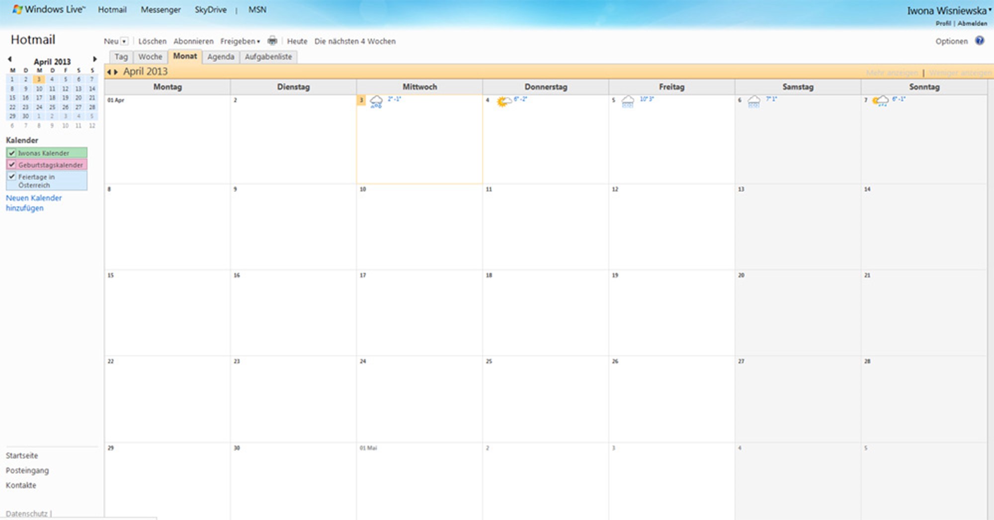 Outlook Kalender Drucken Querformat 