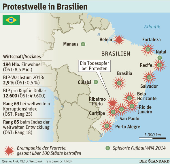 Kein Ende Des Aufruhrs In Sicht Brasilien Derstandard At International