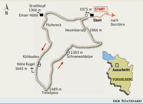 Das Rheintal in Reinzeichnung Vorarlberg Wandertipps derStandard.at