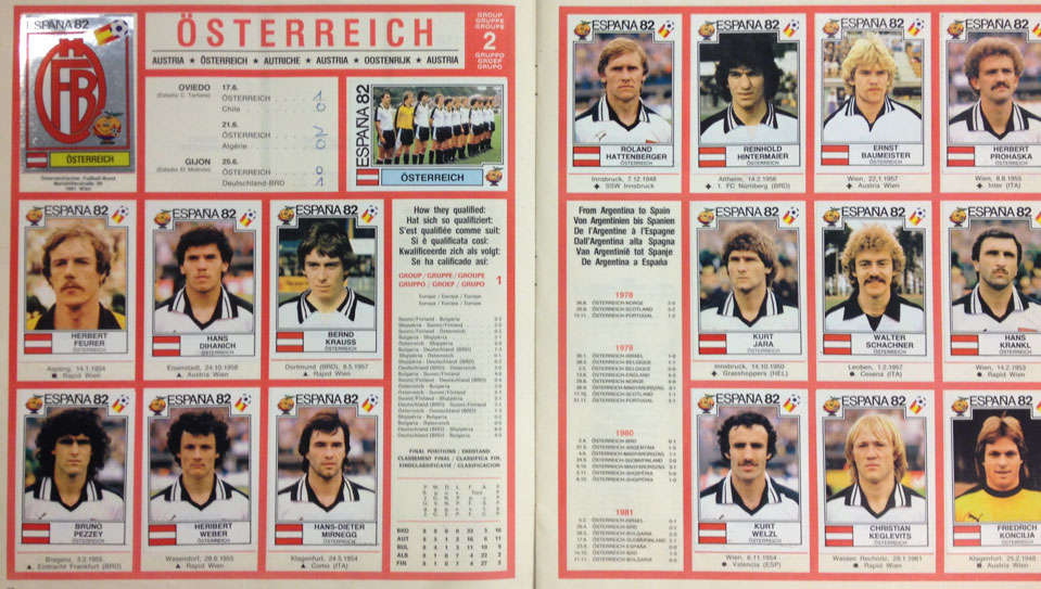Die große PaniniNostalgie Das Album zur BundesligaSaison 1982/83