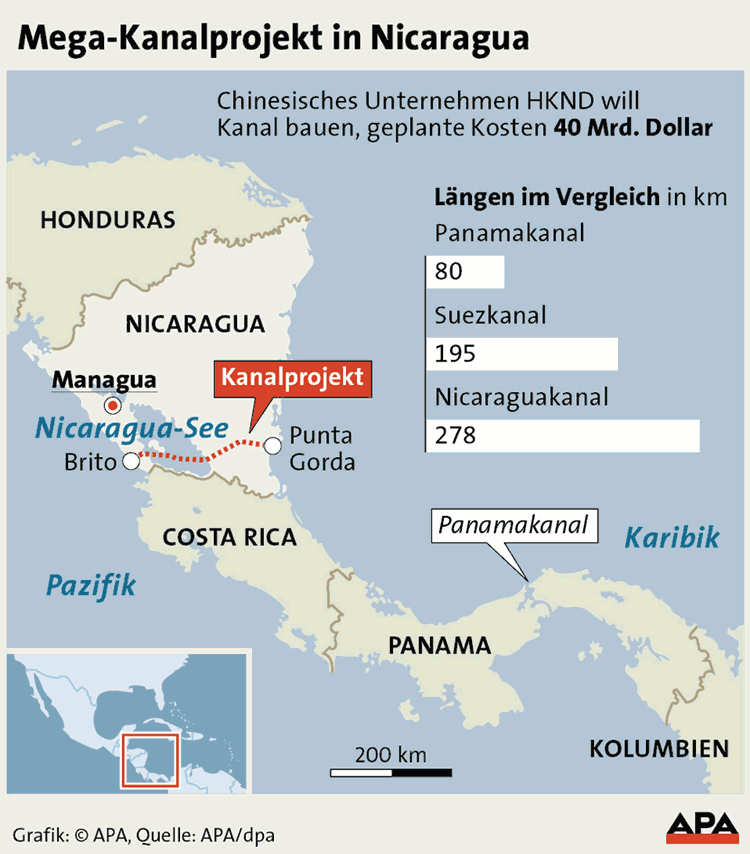 Nicaragua Prasentiert Plane Fur Neuen Kanal Nicaragua Derstandard At International