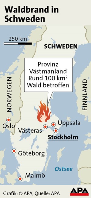 Ein Toter durch Waldbrand in Schweden - Naturkatastrophen - derStandard