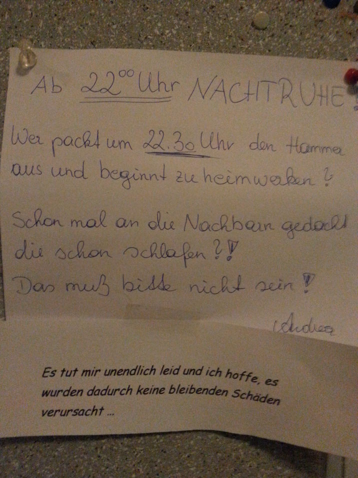 Zettel Vom Nachbarn Am Auto Im Zettelkrieg mit den Nachbarn II - Userfotos - derStandard.at › User