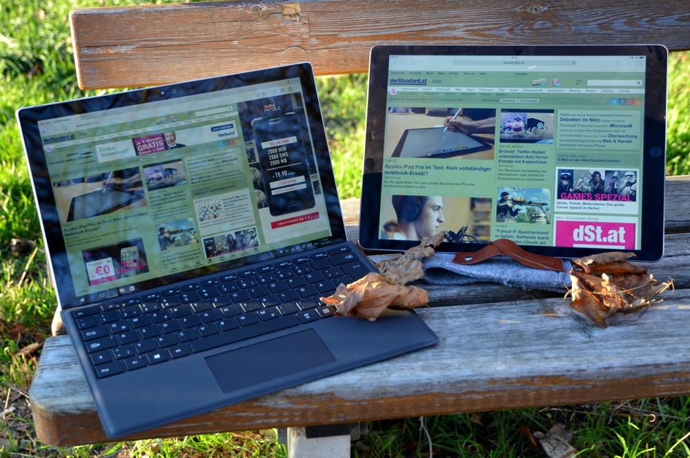 Ipad Pro Vs Surface Pro 4 Die Tablet Riesen Im Vergleichstest Innovationen Derstandard At Web
