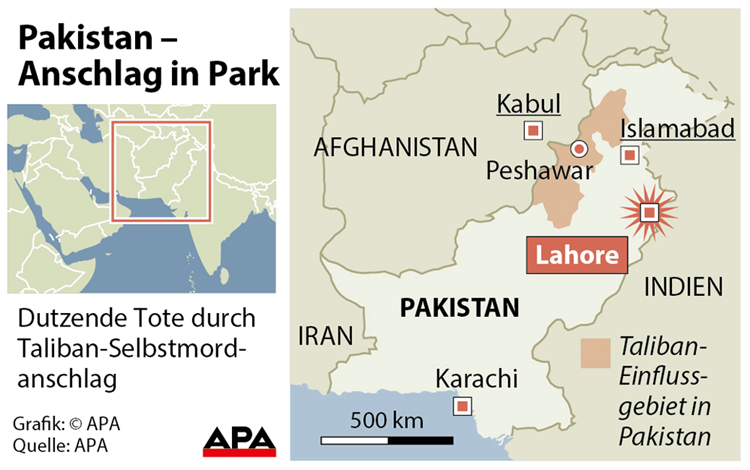 Mindestens 72 Tote Bei Anschlag Auf Christen In Pakistan Pakistan Derstandard At International