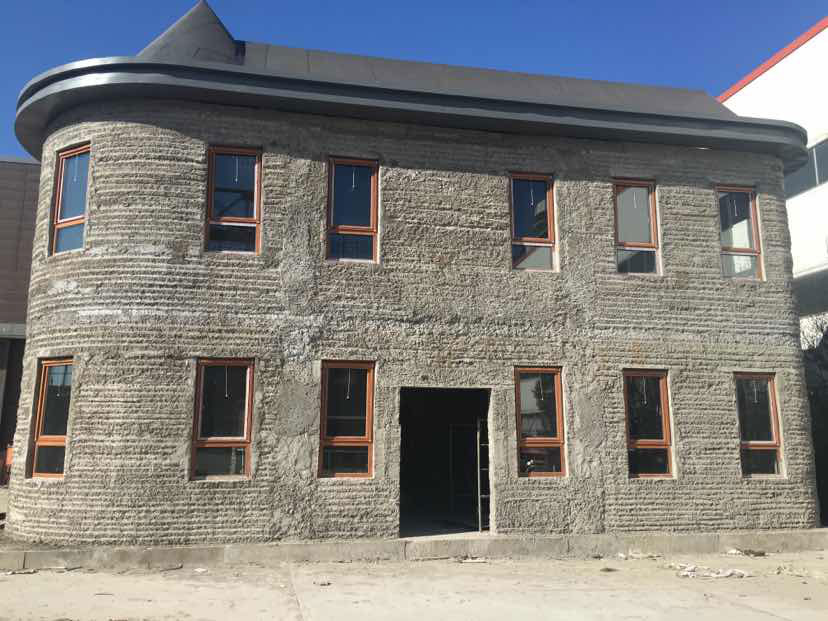 3DDruck Wie eine zweistöckige Villa in einem Stück gedruckt wird