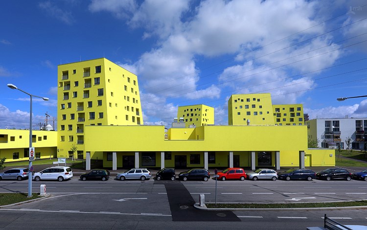 Wien: Zitronengelbe Häuser unter Strom - Architektur ...