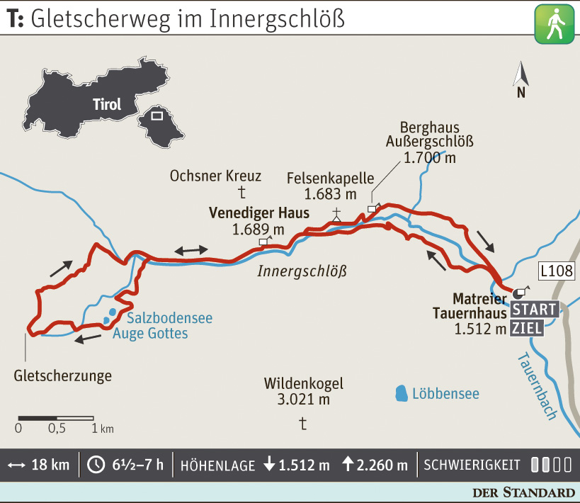Gletscherzunge und Gottesauge im Gschlößtal - Tirol Urlaub Gletscherzunge und Gottesauge im Gschlößtal - Tirol Urlaub