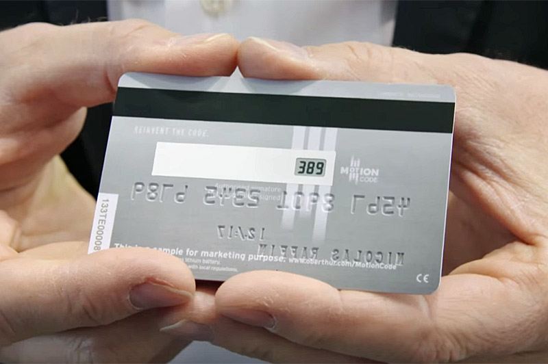 Kreditkarten der Zukunft Stündlich ein neuer SicherheitsCode