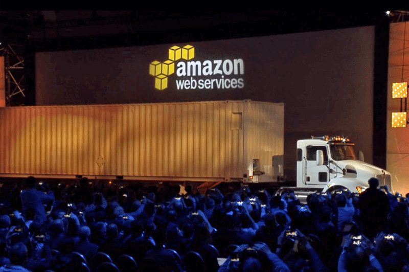 Snowmobile Amazon holt Daten mit Lastwagen ab Innovationen