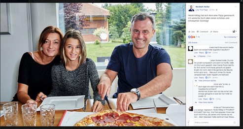 Aufregung Um Norbert Hofer Und Ein Altes Pizzafoto Auf Facebook Webmix Derstandard At Web