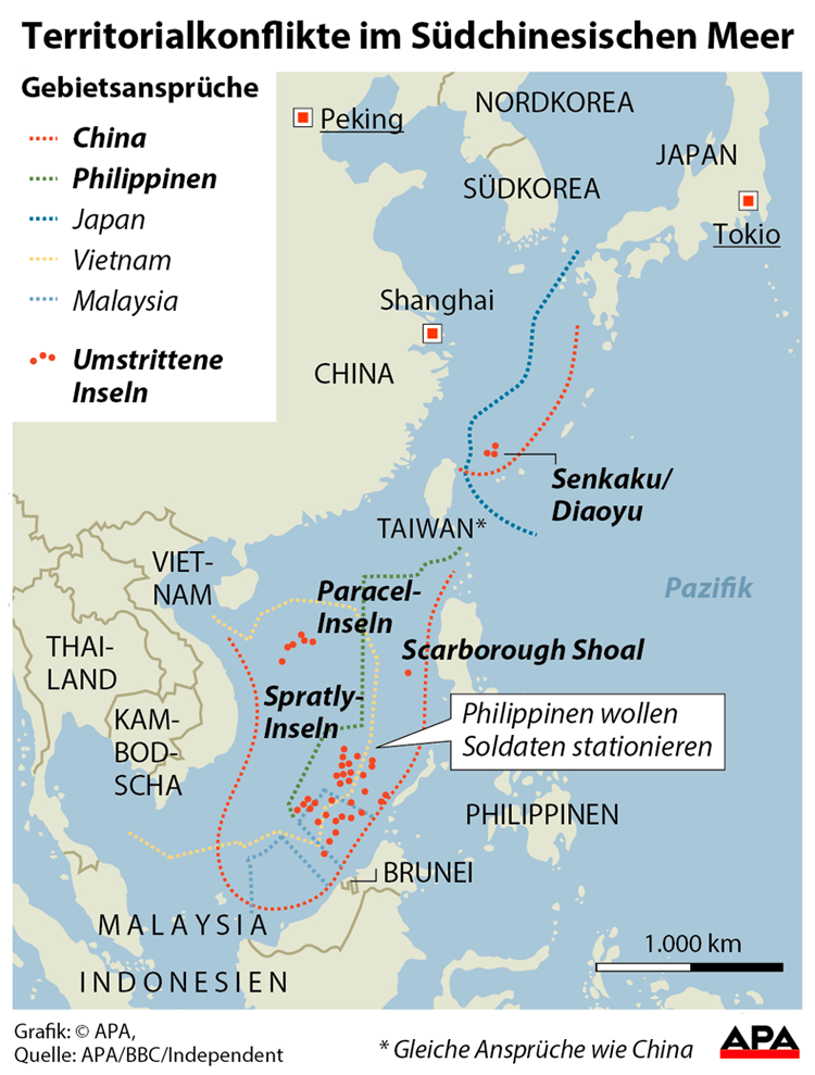 Philippinen schicken Soldaten auf umstrittene Spratly  