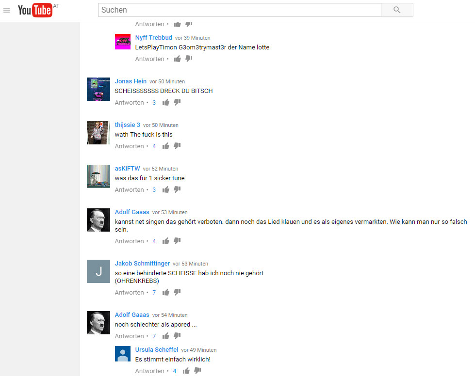 Vergasen Die Schlampe Youtube Star Bibi Im Shitstorm Des Jahres Netzpolitik Derstandard At Web