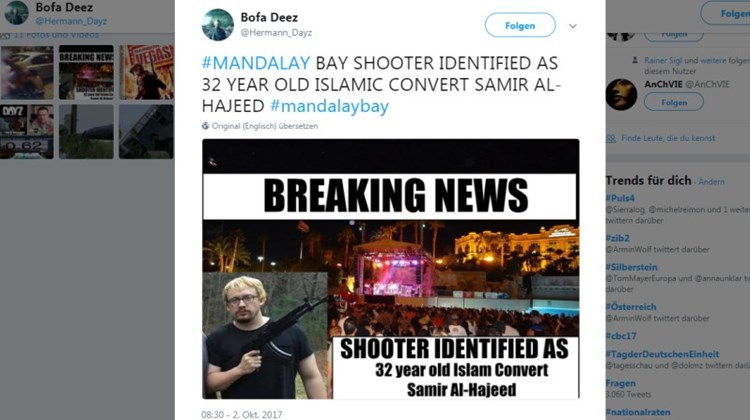 Attentat In Las Vegas Fake News Flut Auf Facebook Und Google Netzpolitik Derstandard De Web