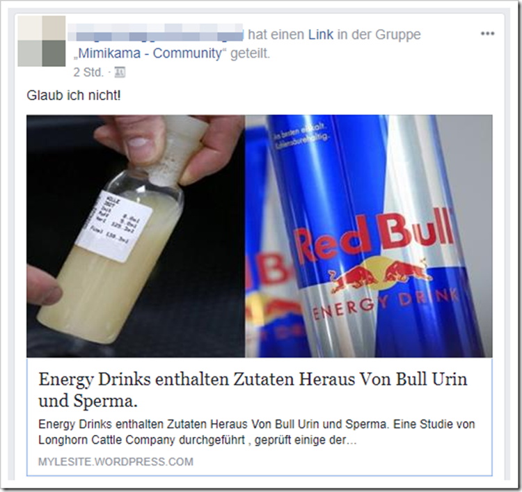 Stiersperma In Red Bull Gerucht Ist Einfach Nicht Totzukriegen Innovationen Derstandard De Web