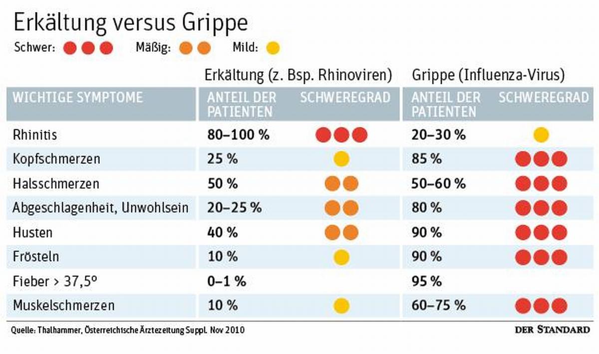 Grippe oder grippaler Infekt? - Infektionen - derStandard.at › Gesundheit