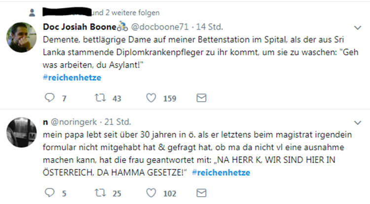 Reichenhetze Twitter Nutzer Teilen Erfahrungen Mit Diskriminierung Netzpolitik Derstandard De Web