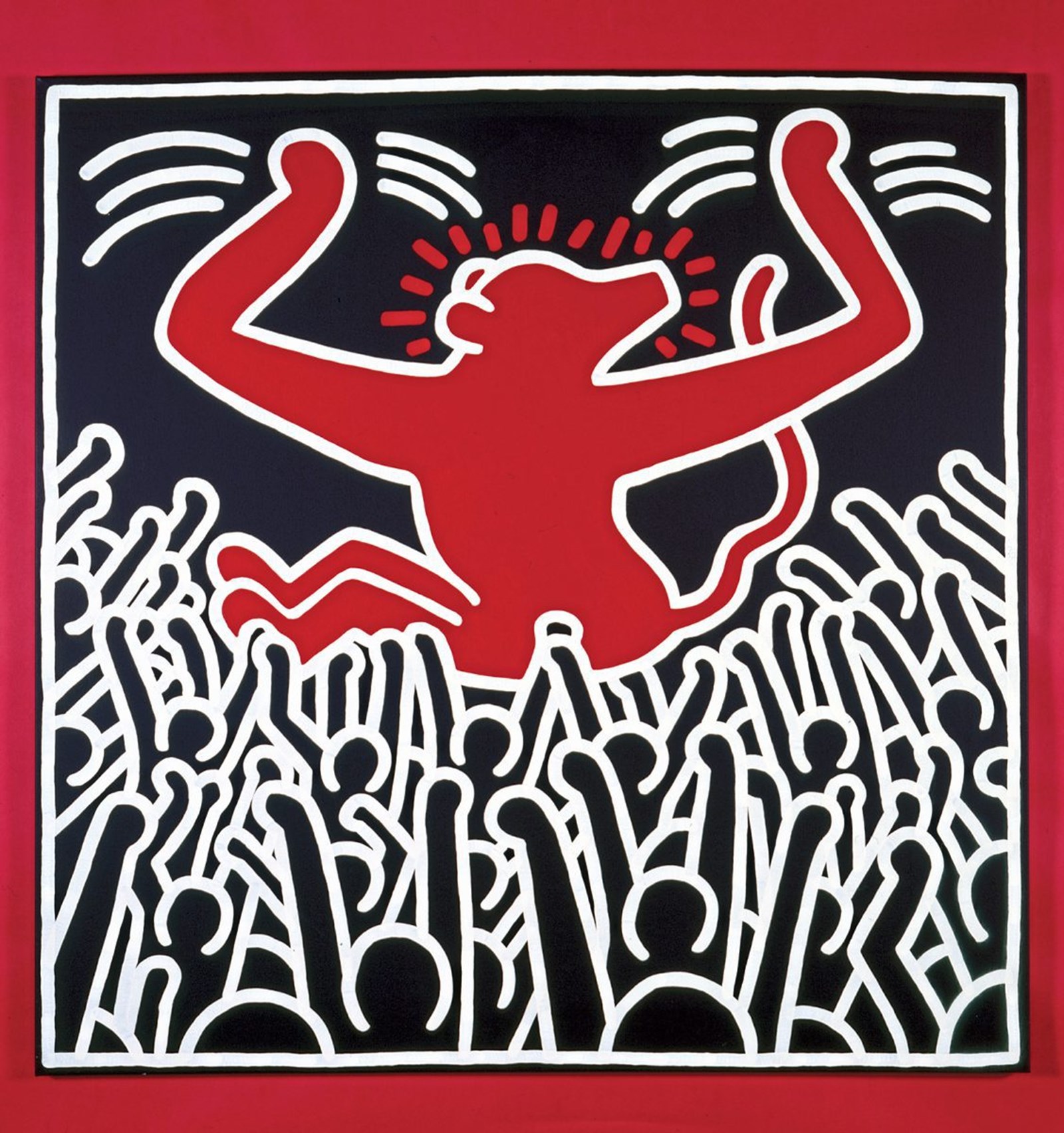 Keith Haring in der Albertina Höhlenmalerei mit Ufos Bildende Kunst
