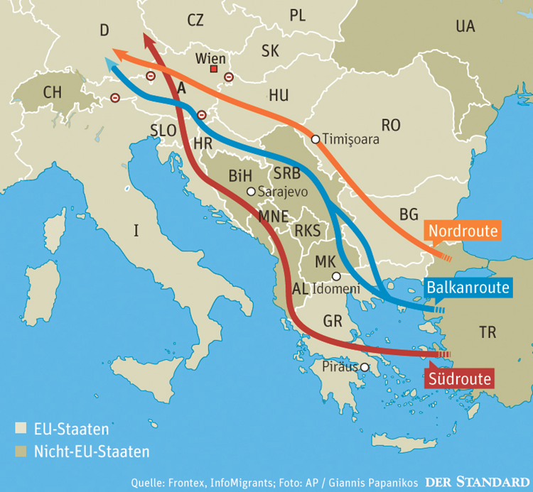 Immer Mehr Migranten Auf Balkan Sudroute Fluchtlinge Derstandard At Panorama